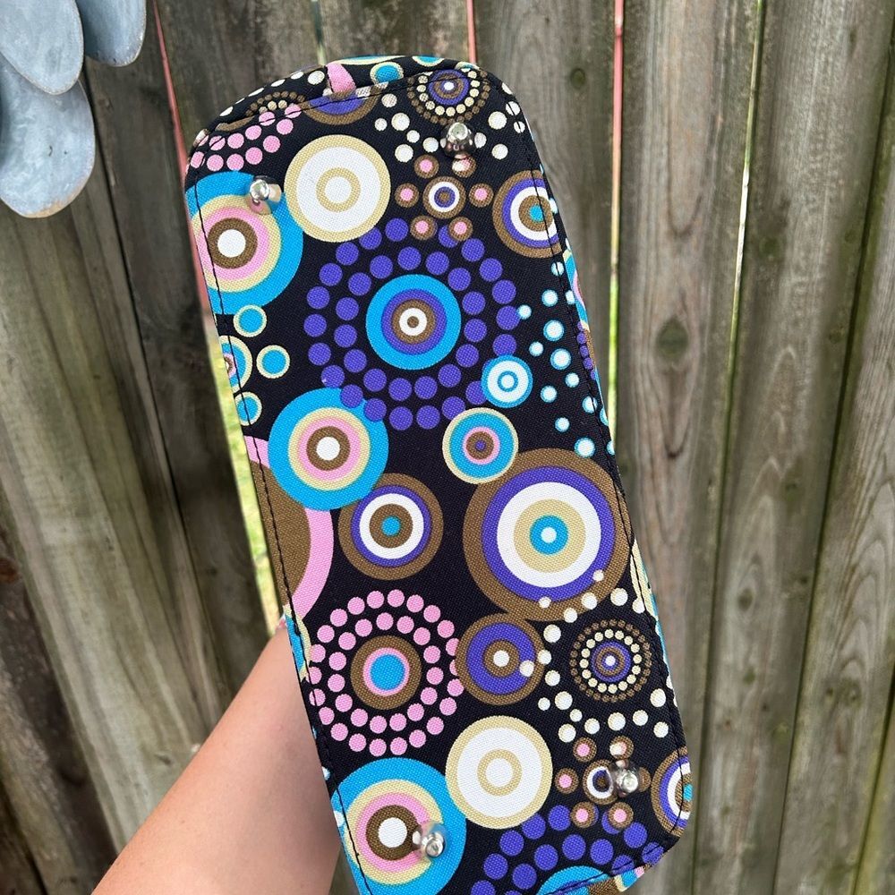 Vintage y2k 2000s Kate Spade multicolor purple pink blue brown shoulder bag purs - Picture 6 of 10